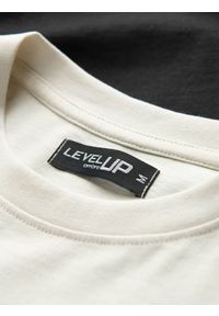 Ombre Clothing - T-shirt męski bawełniany trójkolorowy z logo - czarno-grafitowy V2 S1747 - XXL. Kolor: czarny. Materiał: bawełna. Długość rękawa: krótki rękaw. Długość: krótkie. Wzór: nadruk, geometria. Styl: klasyczny #3