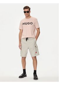 Hugo T-Shirt Dulivio 50513309 Różowy Regular Fit. Kolor: różowy. Materiał: bawełna