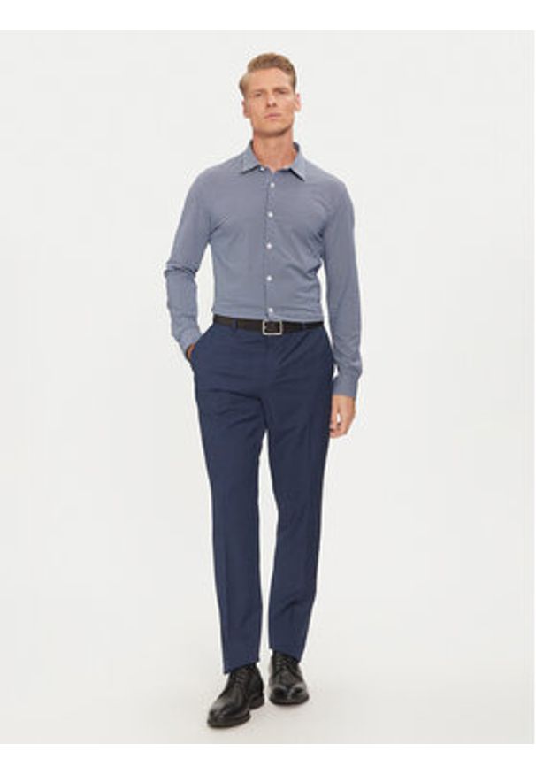 BOSS - Boss Koszula Roan 50522091 Niebieski Slim Fit. Kolor: niebieski. Materiał: syntetyk