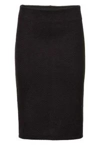 Elastyczna spódnica ołówkowa żakardowa bonprix czarny. Kolor: czarny. Materiał: żakard #1