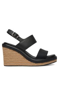 Calvin Klein Espadryle Wedge Sandal 70 - Jacq HW0HW02386 Czarny. Kolor: czarny. Materiał: materiał #1