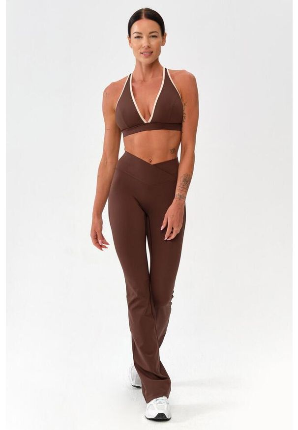 ROUGH RADICAL - Stanik sportowy fitness Rough Radical Mocha Active Sports Bra. Kolor: brązowy. Sport: fitness