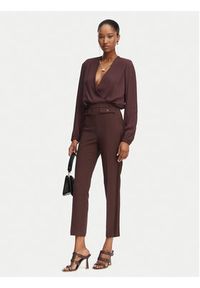 Elisabetta Franchi Spodnie materiałowe PA-185-62E2-V270 Brązowy ciemny Slim Fit. Kolor: brązowy. Materiał: syntetyk #5