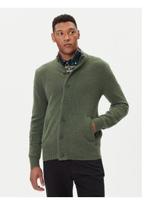 Barbour Kardigan Essential MKN0731OL51 Zielony Regular Fit. Kolor: zielony. Materiał: wełna #1