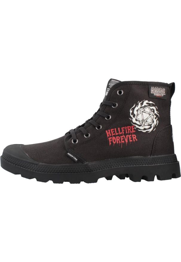 Palladium - Buty PALLADIUM PAMPA HELLFIRE Czarny. Kolor: czarny. Materiał: tkanina. Sport: turystyka piesza