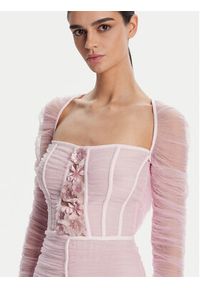 Elisabetta Franchi Sukienka koktajlowa AB68352E2 544 Różowy Regular Fit. Kolor: różowy. Materiał: syntetyk. Styl: wizytowy