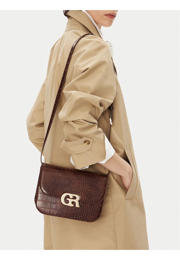 Gino Rossi Torebka CEO-LINA-KQ44-CROCCO Brązowy. Kolor: brązowy
