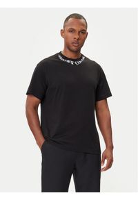Versace Jeans Couture T-Shirt 79GAHP03 CJ01P Czarny Regular Fit. Kolor: czarny. Materiał: bawełna