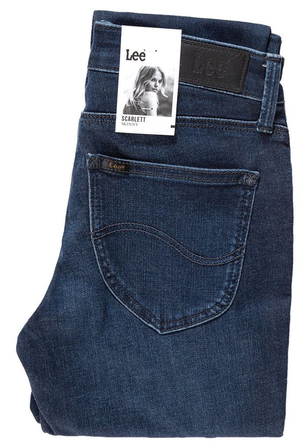 Lee - SPODNIE DAMSKIE LEE SCARLETT CROPPED POLISHED INDIGO L30CRKKD 112106385