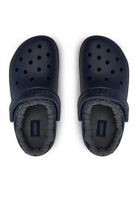 Crocs Klapki Classic Lined Clog 203591 Granatowy. Kolor: niebieski