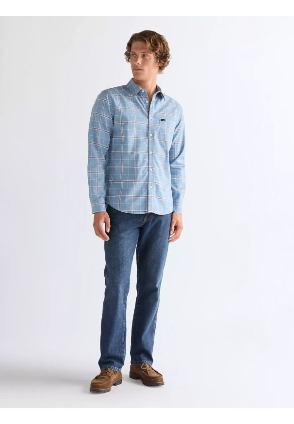 Wrangler - MĘSKA KOSZULA WRANGLER 1 PKT SHIRT ASHLEY BLUE 112378488