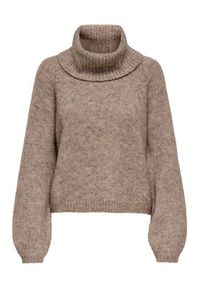 only - ONLY Golf Gila 15358571 Brązowy Regular Fit. Typ kołnierza: golf. Kolor: brązowy. Materiał: syntetyk #3