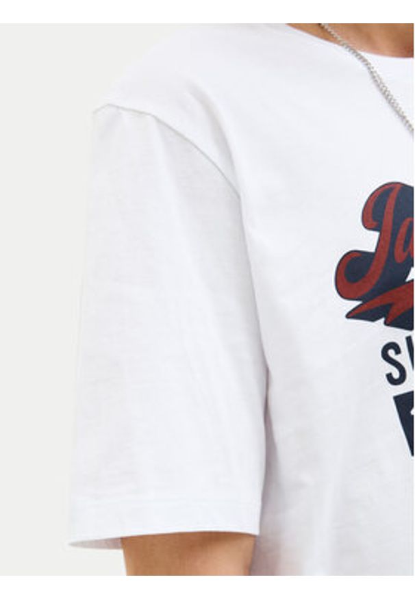 Jack & Jones - Jack&Jones T-Shirt Logo 12279535 Biały Standard Fit. Kolor: biały. Materiał: bawełna