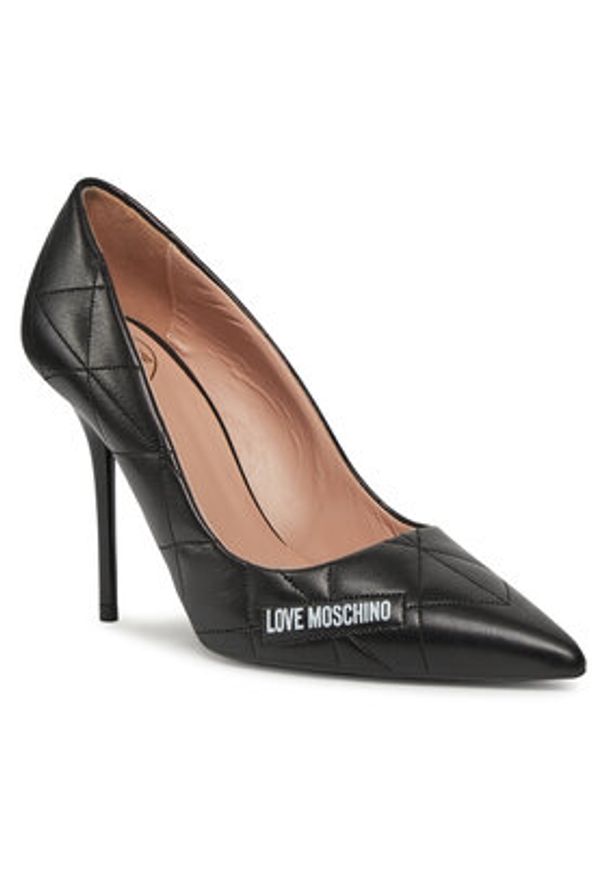 Love Moschino - LOVE MOSCHINO Szpilki JA10369G1IIE0000 Czarny. Kolor: czarny. Materiał: skóra. Obcas: na szpilce