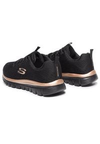 skechers - Skechers Sneakersy Get Connected 12615/BKRG Czarny. Kolor: czarny. Materiał: materiał
