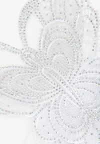 Renee - Biały Biustonosz na Szerokich Ramiączkach z Koronką w Cyrkonie Caduria. Kolor: biały. Materiał: koronka. Rodzaj stanika: wyciągane miseczki. Wzór: koronka #3