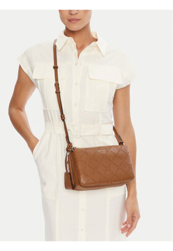 Liu Jo Torebka Ecs S Crossbody AF5072 E0538 Brązowy. Kolor: brązowy. Materiał: skórzane