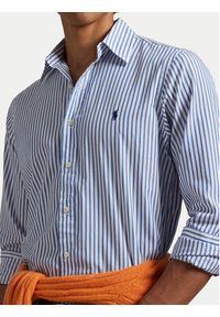 Polo Ralph Lauren Koszula 710B15595008 Niebieski Custom Fit. Typ kołnierza: polo. Kolor: niebieski. Materiał: bawełna #3
