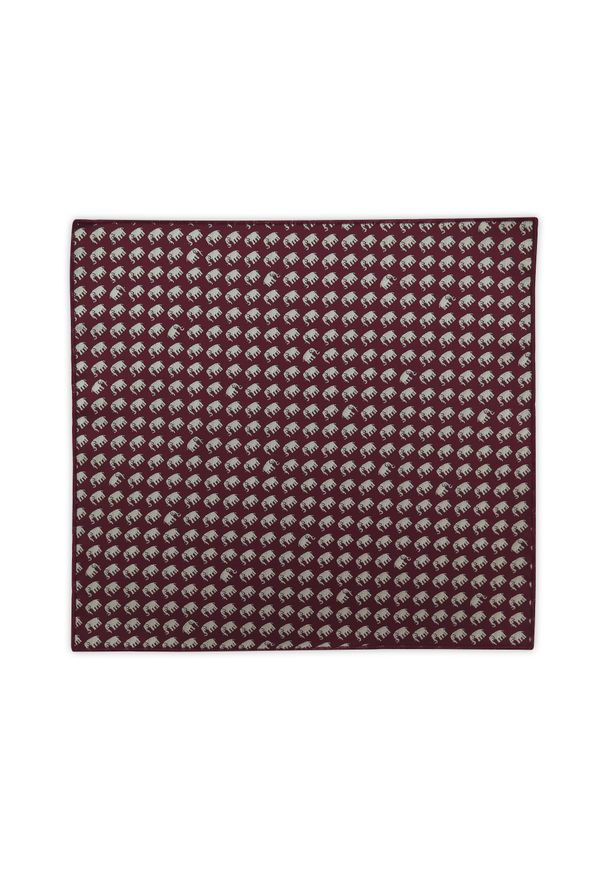 Modini - Bordowa poszetka w słonie E324. Kolor: czerwony