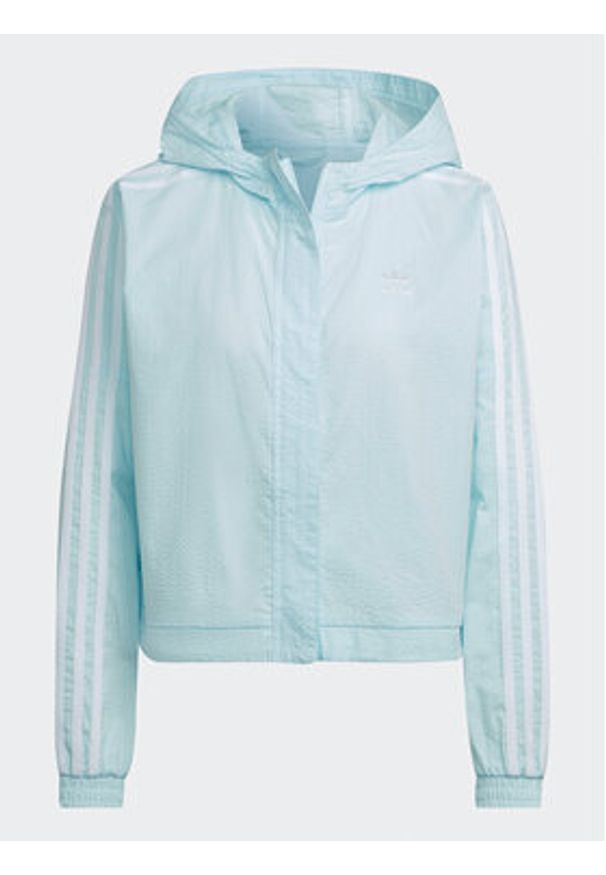 Adidas - adidas Bluza adicolor Classics HL9305 Błękitny Relaxed Fit. Kolor: niebieski. Materiał: bawełna