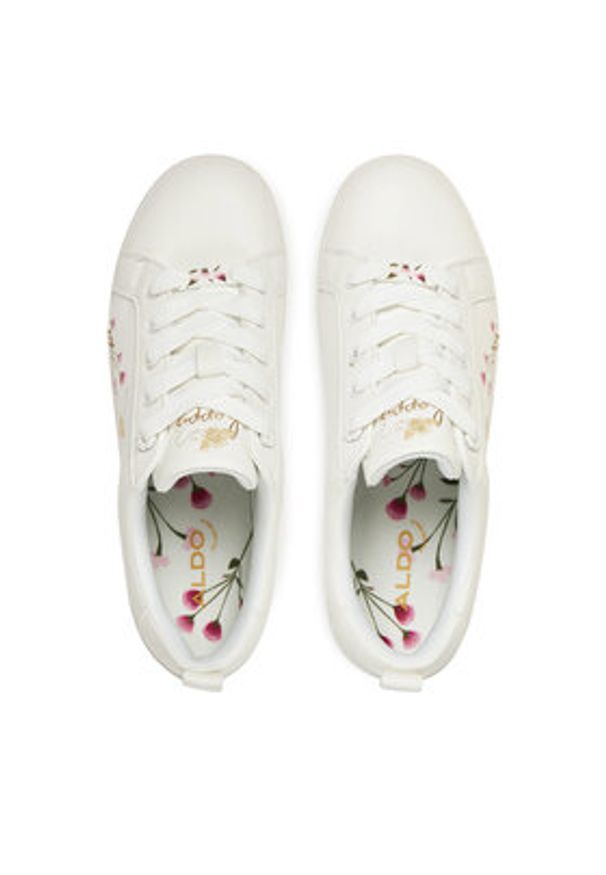 Aldo Sneakersy Wild Flowers 13918565 Biały. Kolor: biały. Materiał: skóra