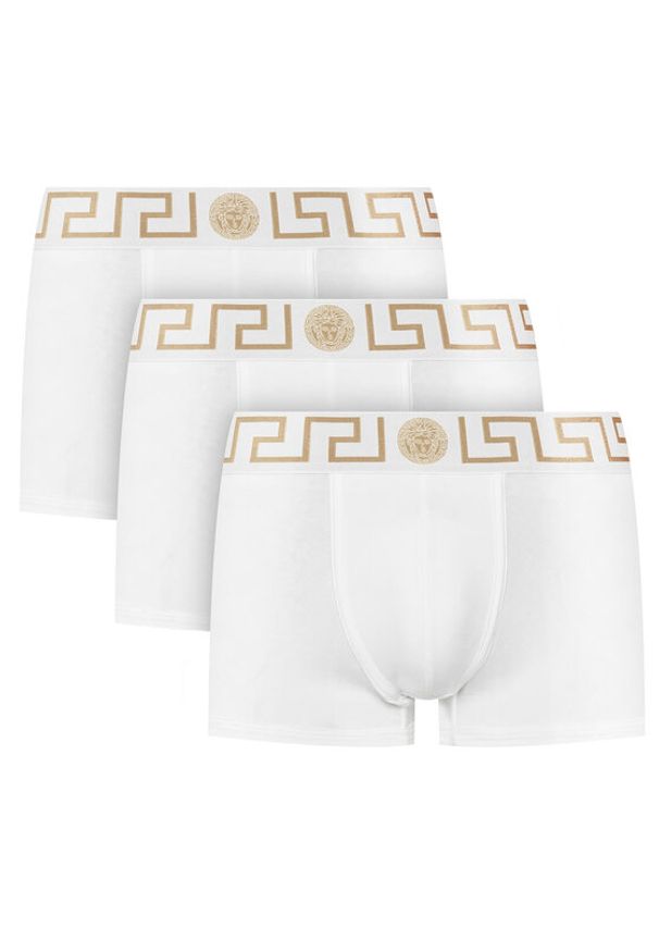 VERSACE - Versace Komplet 3 par bokserek AU10326 Biały. Kolor: biały. Materiał: bawełna