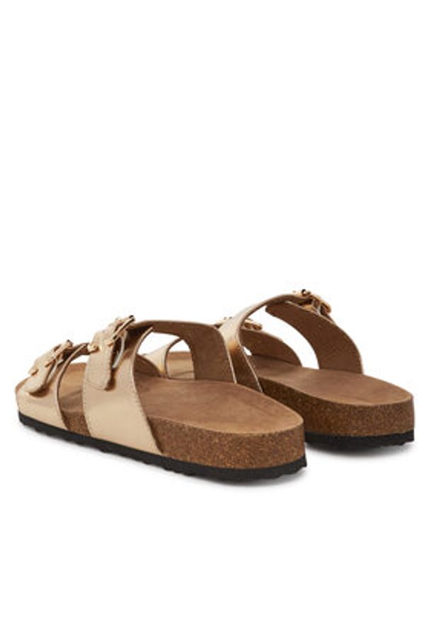 ONLY Shoes Klapki Onlmaxi-13 Pu Strap Buckle 15331392 Złoty. Kolor: złoty. Materiał: skóra