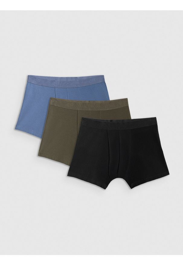 4f - 4F Bielizna bokserki (3-pack) męskie - multikolor L. Kolor: wielokolorowy. Materiał: elastan, bawełna, guma