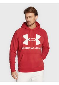 Under Armour Bluza Ua Rival Fleece Big Logo 1357093 Czerwony Loose Fit. Kolor: czerwony. Materiał: bawełna