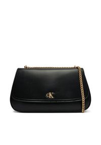 Calvin Klein Torebka Ck Convertible Chain Medium Bag LV04F3171G Czarny. Kolor: czarny. Materiał: skórzane #5