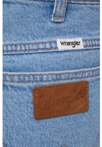 Wrangler jeansy WILD WEST BLUESTONE damskie high waist. Stan: podwyższony. Kolor: niebieski