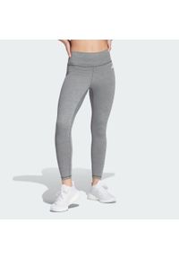Adidas - Training Essentials High-Waisted 7/8 Leggings. Kolor: szary. Materiał: materiał. Sport: fitness