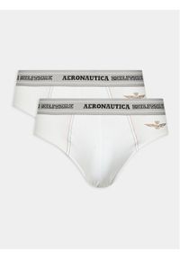 Aeronautica Militare Komplet 2 par slipów AM1USL002 Biały. Kolor: biały. Materiał: bawełna
