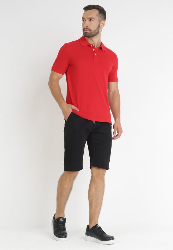 Born2be - Czarne Szorty Casual z Wiązaniem i Gumką w Pasie Nasine. Okazja: na co dzień. Kolor: czarny. Styl: casual