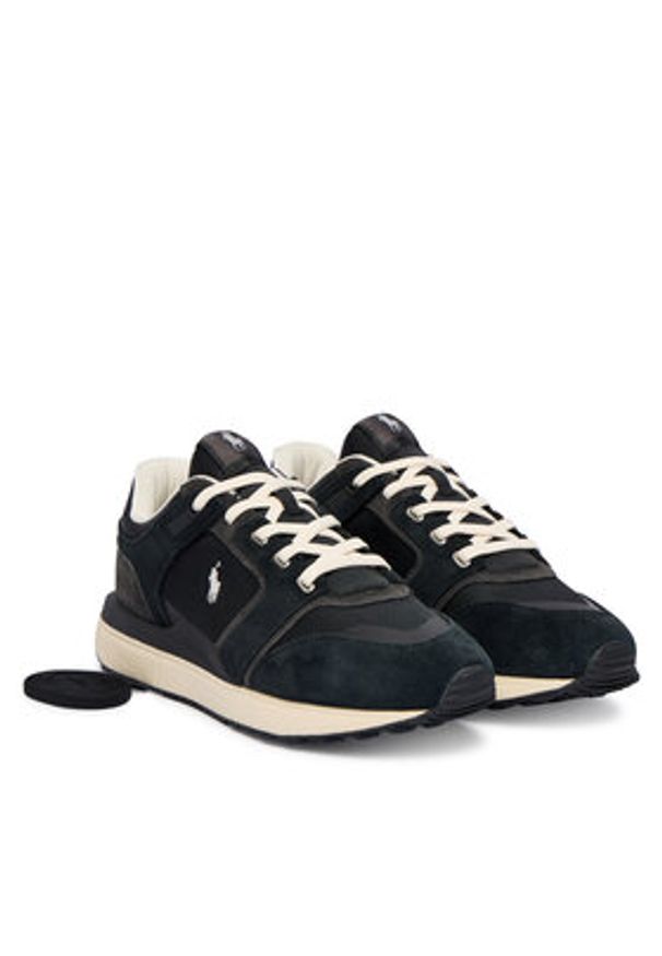 Polo Ralph Lauren Sneakersy Train 89 V2 809973975004 Czarny. Kolor: czarny. Materiał: skóra, zamsz