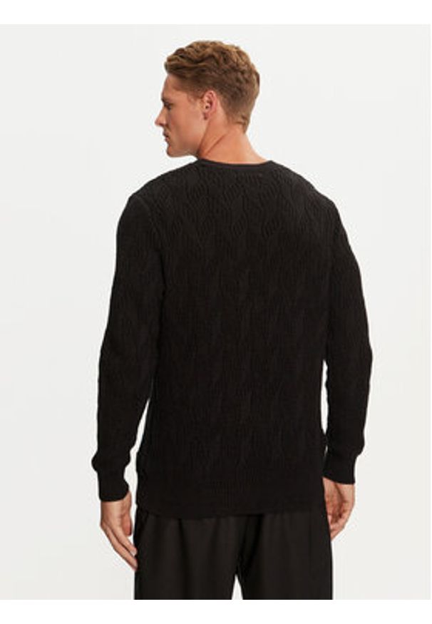 Guess Sweter M4BR19 Z3HD1 Czarny Regular Fit. Kolor: czarny. Materiał: bawełna, syntetyk