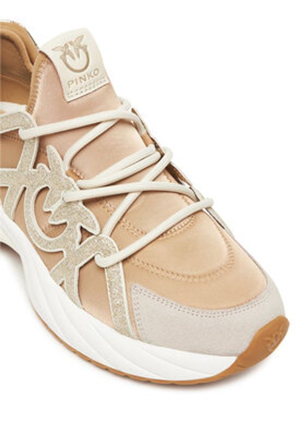 Pinko - PINKO Sneakersy Ariel 01 SS0023T038 Beżowy. Kolor: beżowy. Materiał: materiał