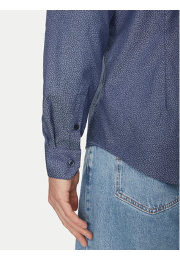 Calvin Klein Koszula K10K114311 Granatowy Regular Fit. Kolor: niebieski. Materiał: bawełna
