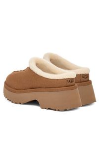 Ugg Klapki W New Heights Cozy Clog 1162510 Brązowy. Kolor: brązowy. Materiał: skóra