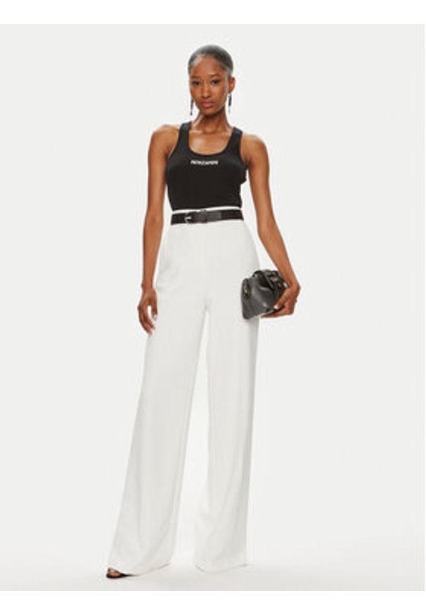 Patrizia Pepe Top 8M1617/J216-K103 Czarny Slim Fit. Kolor: czarny. Materiał: bawełna