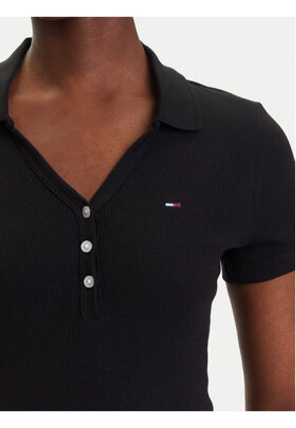 Tommy Jeans Sukienka codzienna DW0DW21172 Czarny Regular Fit. Okazja: na co dzień. Kolor: czarny. Materiał: bawełna. Typ sukienki: proste. Styl: casual