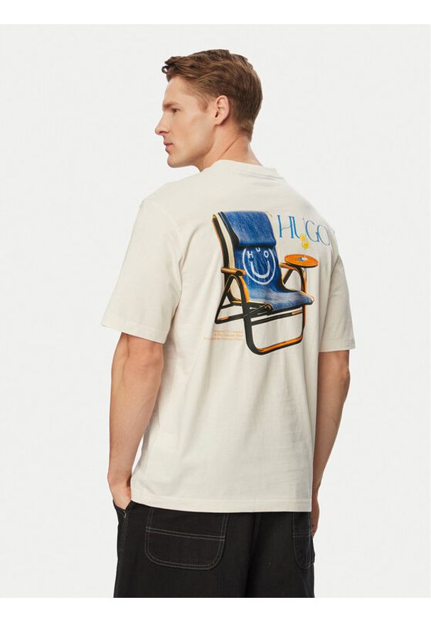 Hugo - HUGO T-Shirt Nulaxo 50560093 Biały Regular Fit. Kolor: biały