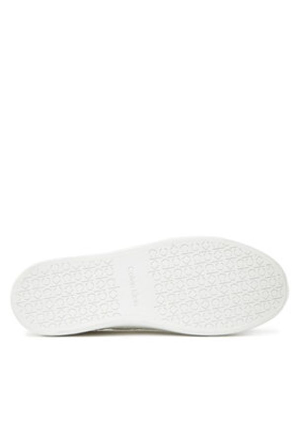 Calvin Klein Sneakersy Vulc Lace Up Mono Pu HW0HW02573 Biały. Kolor: biały. Materiał: skóra