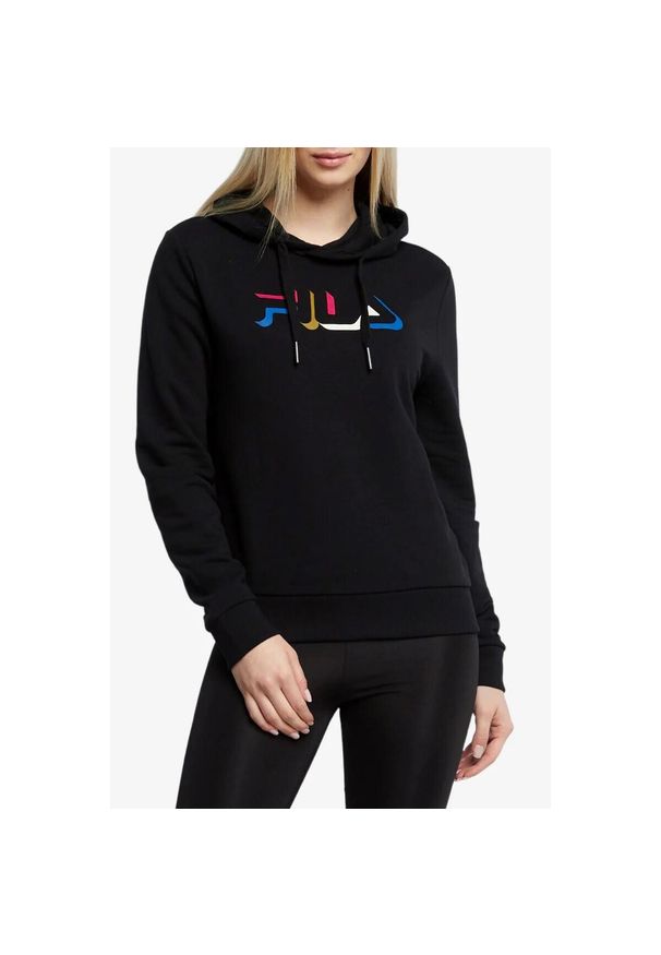 Damska bluza z kapturem Fila Bertiogo. Typ kołnierza: kaptur. Kolor: czarny