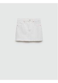 mango - Mango Spódnica jeansowa Elena 77090363 Biały Regular Fit. Kolor: biały. Materiał: bawełna #3