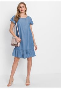 Sukienka TENCEL™ lyocell bonprix niebieski "bleached”. Kolor: niebieski. Materiał: lyocell #3