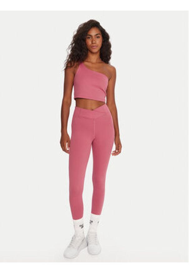 Reebok Legginsy Harlow Lux RK25183CCW Różowy Slim Fit. Kolor: różowy. Materiał: syntetyk