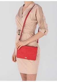 Ochnik - Torebka damska. Kolor: czerwony. Materiał: skórzane. Styl: retro #3