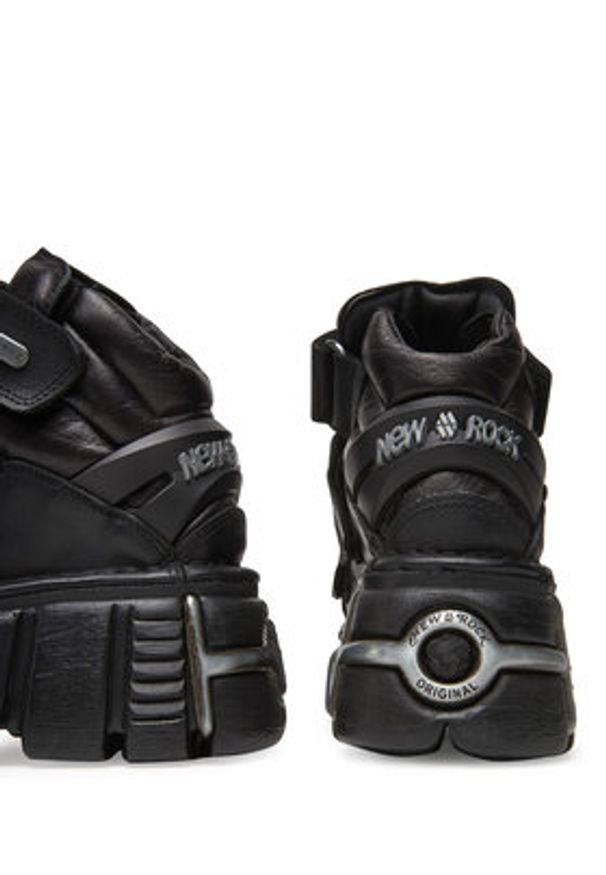 NEW ROCK Botki M-285C-S1 Czarny. Kolor: czarny. Materiał: skóra. Styl: rockowy