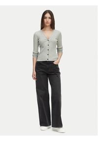 Calvin Klein Jeans Kardigan LV047G339G Szary jasny Slim Fit. Kolor: szary. Materiał: bawełna #4